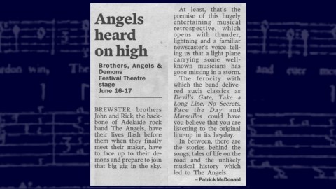 Brothers, Angels & Demons - A Review From The Adelaide Advertiser